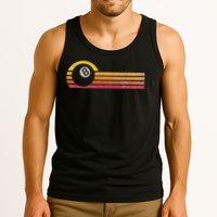Vintage Style Billiards 8 Ball Silhouette Retro Pool Player Tank Top