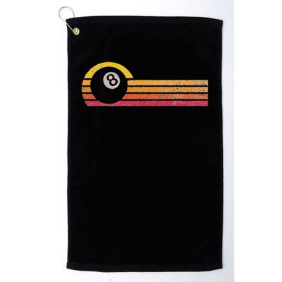 Vintage Style Billiards 8 Ball Silhouette Retro Pool Player Golf Towel