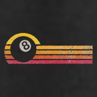 Vintage Style Billiards 8 Ball Silhouette Retro Pool Player Golf Towel