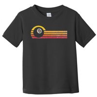 Vintage Style Billiards 8 Ball Silhouette Retro Pool Player Toddler T-Shirt