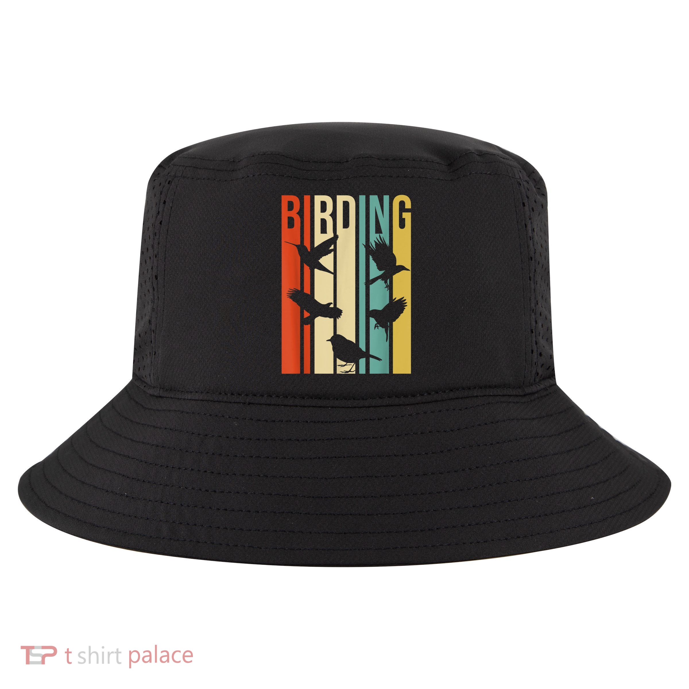 Vintage Style Birding Cute Gift For Birders With Birds Cool Comfort Performance Bucket Hat
