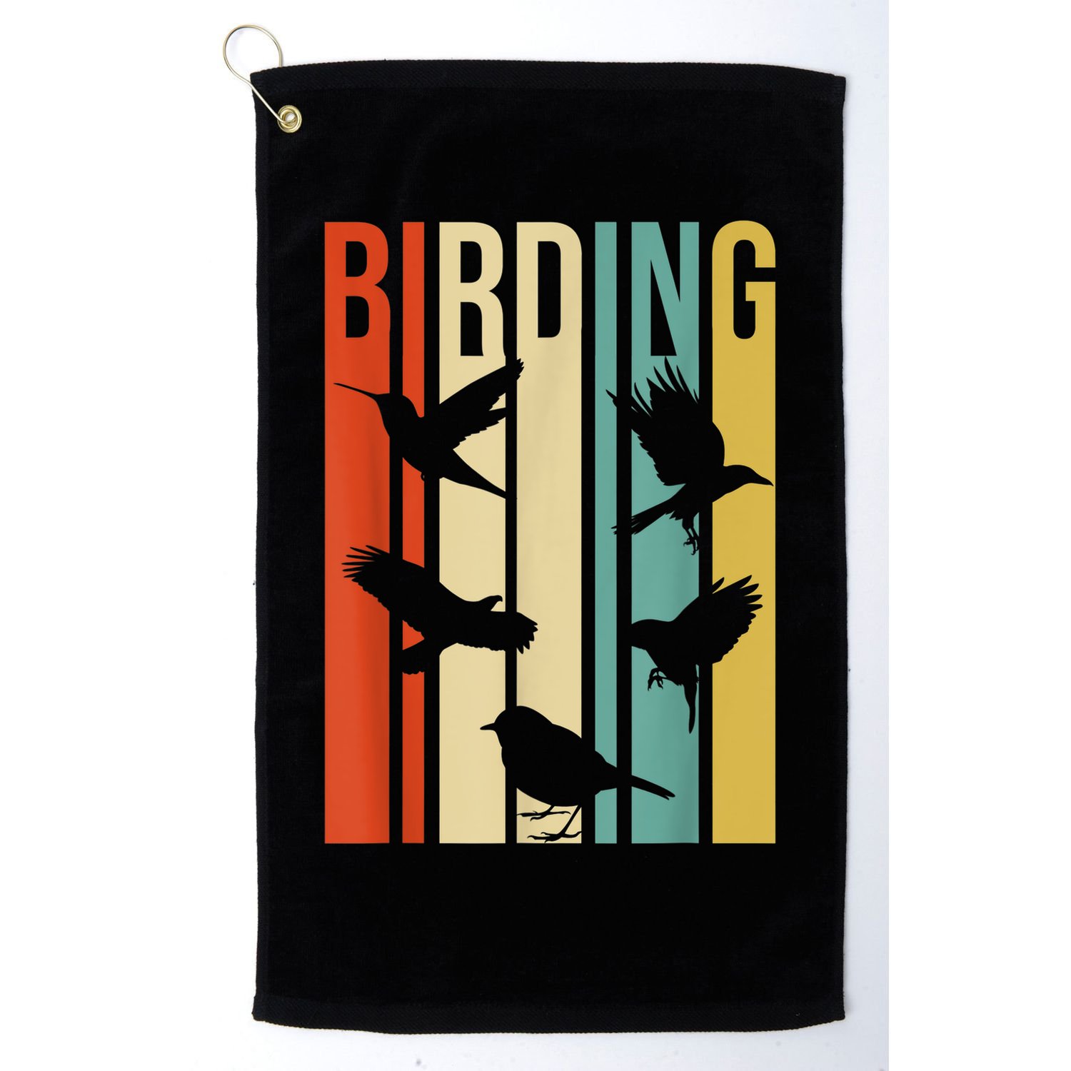 Vintage Style Birding Cute Gift For Birders With Birds Golf Towel