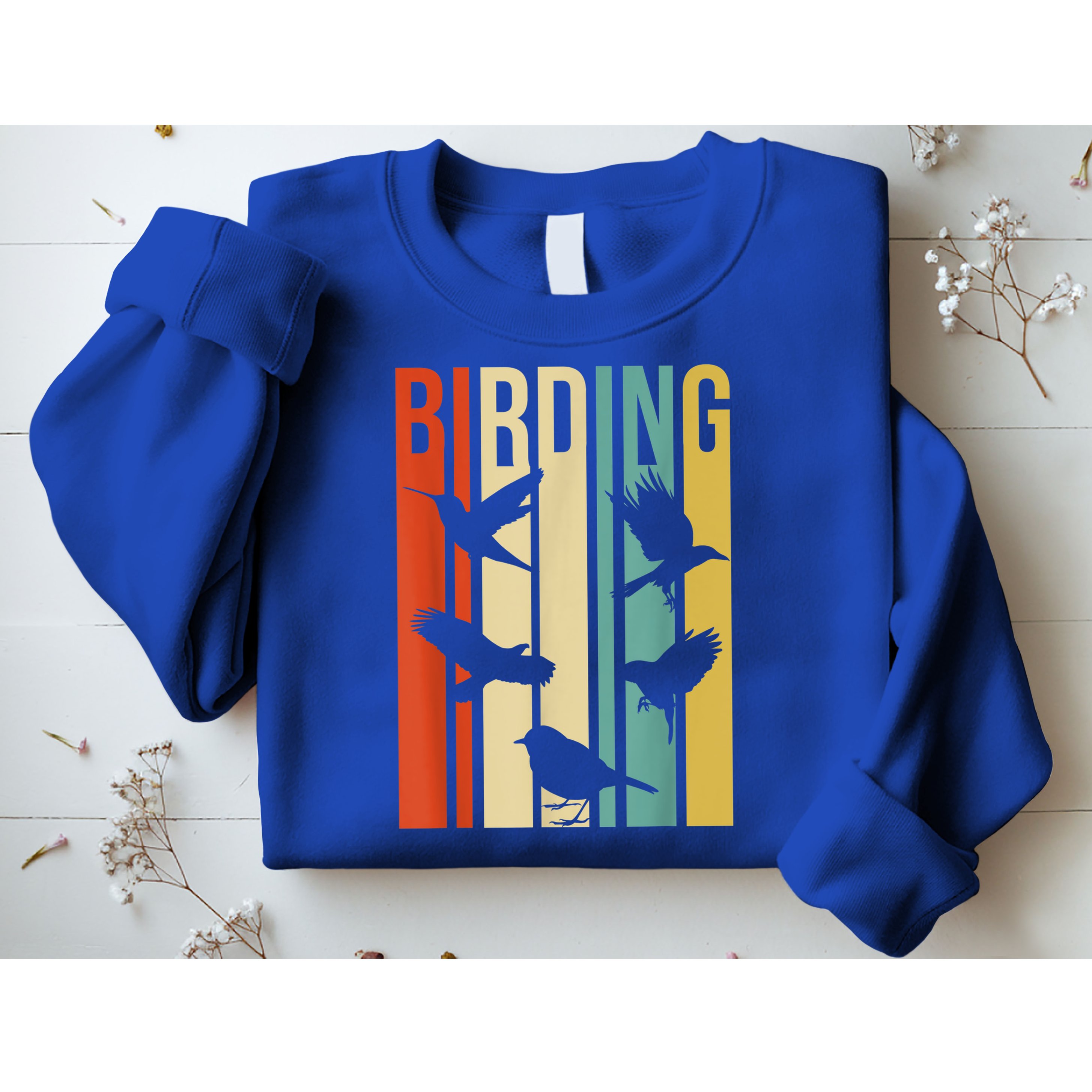 Vintage Style Birding Cute Gift For Birders With Birds Sweatshirt