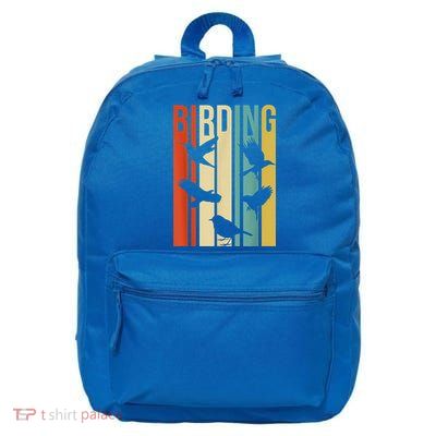 Vintage Style Birding Cute Gift For Birders With Birds 16 in Basic Backpack
