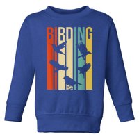 Vintage Style Birding Cute Gift For Birders With Birds Toddler Sweatshirt