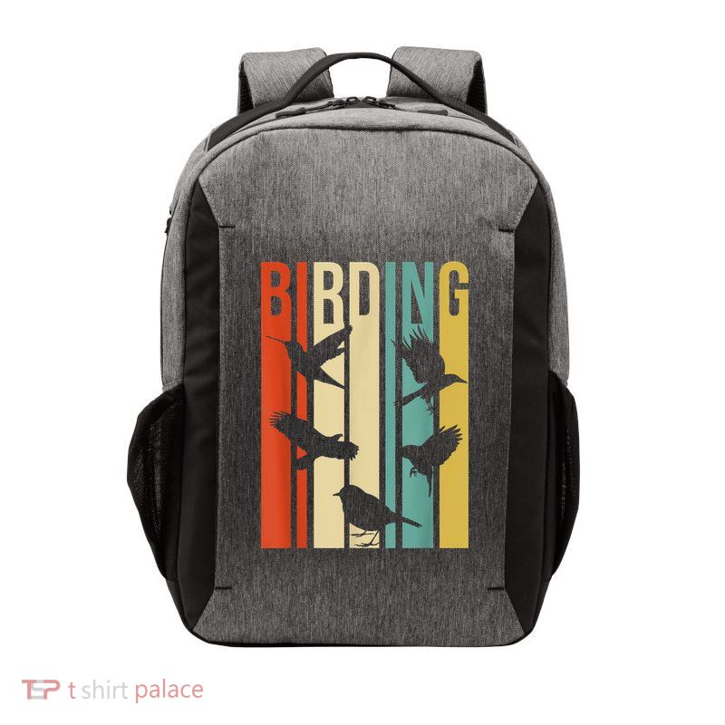 Vintage Style Birding Cute Gift For Birders With Birds Vector Backpack