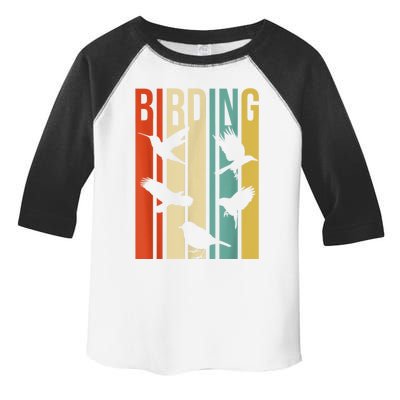 Vintage Style Birding Cute Gift For Birders With Birds Toddler Fine Jersey T-Shirt