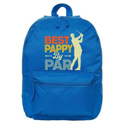 Vintage Style Best Pappy By Par Golf Lover Funny Fathers Day Gift 16 in Basic Backpack