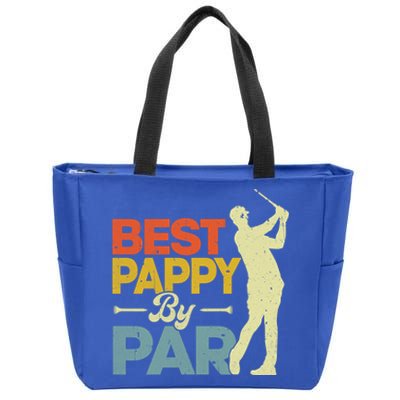 Vintage Style Best Pappy By Par Golf Lover Funny Fathers Day Gift Zip Tote Bag