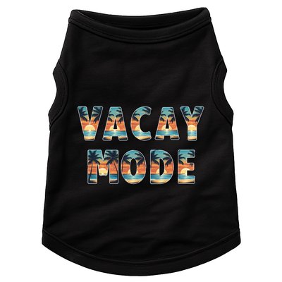 Vacation Summer Beach Scenery And Palm Trees Vacay Mode Ocean Gift Doggie Tank