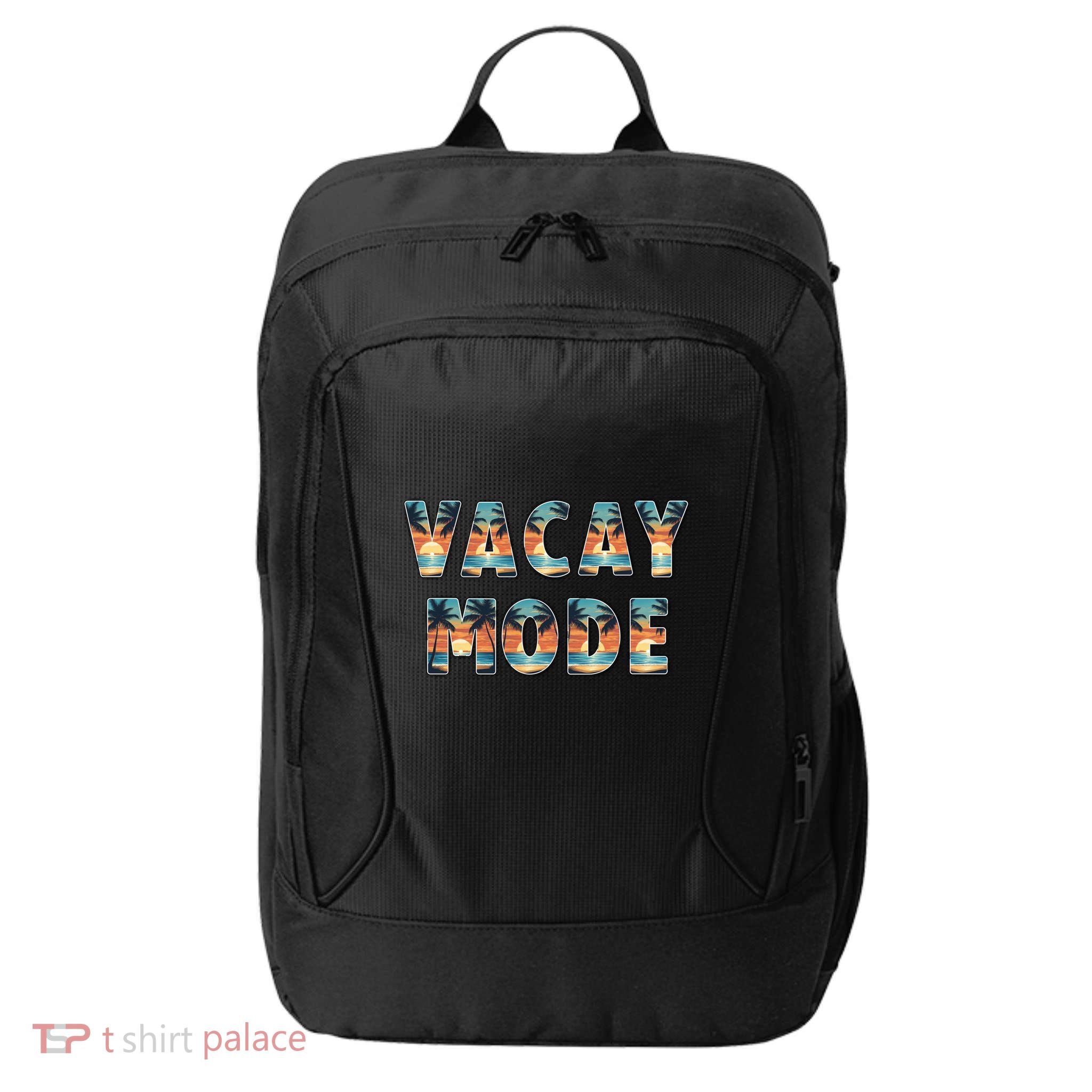 Vacation Summer Beach Scenery And Palm Trees Vacay Mode Ocean Gift City Backpack