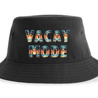 Vacation Summer Beach Scenery And Palm Trees Vacay Mode Ocean Gift Sustainable Bucket Hat