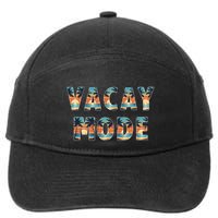 Vacation Summer Beach Scenery And Palm Trees Vacay Mode Ocean Gift 7-Panel Snapback Hat