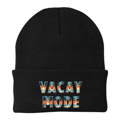 Vacation Summer Beach Scenery And Palm Trees Vacay Mode Ocean Gift Beanie