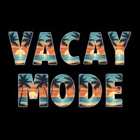 Vacation Summer Beach Scenery And Palm Trees Vacay Mode Ocean Gift Women's Crop Top Tee