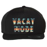 Vacation Summer Beach Scenery And Palm Trees Vacay Mode Ocean Gift Wool Snapback Cap