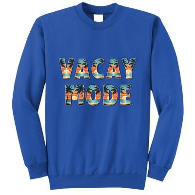 Vacation Summer Beach Scenery And Palm Trees Vacay Mode Ocean Gift Tall Sweatshirt