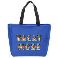 Vacation Summer Beach Scenery And Palm Trees Vacay Mode Ocean Gift Zip Tote Bag