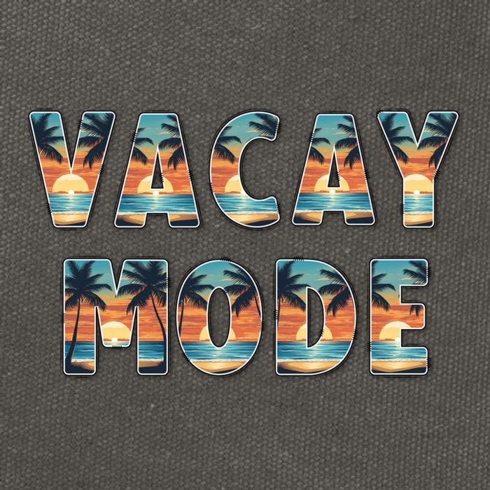 Vacation Summer Beach Scenery And Palm Trees Vacay Mode Ocean Gift Cotton Canvas Backpack