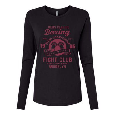 Vintage Style Boxing Boxing Gloves Graphics Womens Cotton Relaxed Long Sleeve T-Shirt