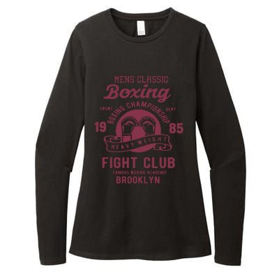 Vintage Style Boxing Boxing Gloves Graphics Womens CVC Long Sleeve Shirt