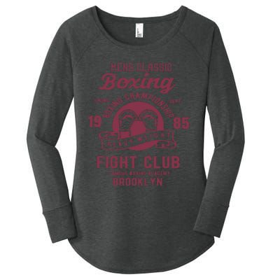 Vintage Style Boxing Boxing Gloves Graphics Women's Perfect Tri Tunic Long Sleeve Shirt