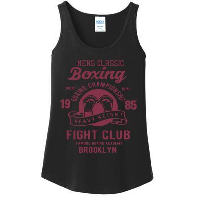 Vintage Style Boxing Boxing Gloves Graphics Ladies Essential Tank