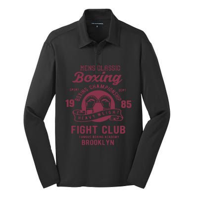 Vintage Style Boxing Boxing Gloves Graphics Silk Touch Performance Long Sleeve Polo