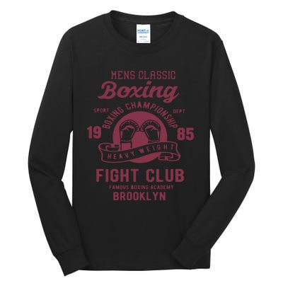 Vintage Style Boxing Boxing Gloves Graphics Tall Long Sleeve T-Shirt