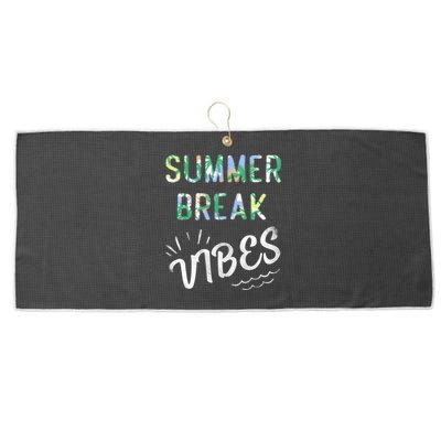 Vacay Summer Brake Vibes Vacation Tee Beach Palms Cruise Tee Great Gift Large Microfiber Waffle Golf Towel