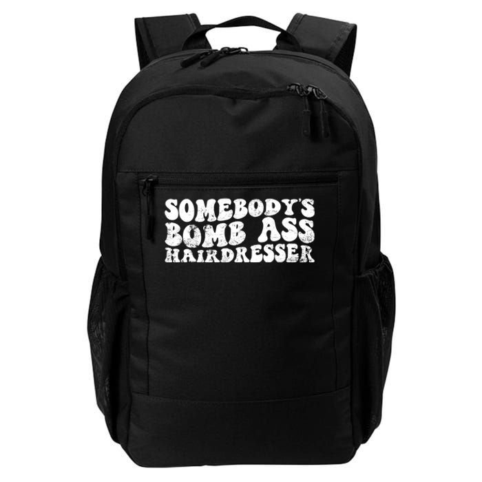 Vintage Somebody's Bomb Ass Hairdresser Premium Daily Commute Backpack