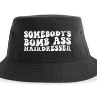 Vintage Somebody's Bomb Ass Hairdresser Premium Sustainable Bucket Hat