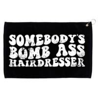 Vintage Somebody's Bomb Ass Hairdresser Premium Grommeted Golf Towel