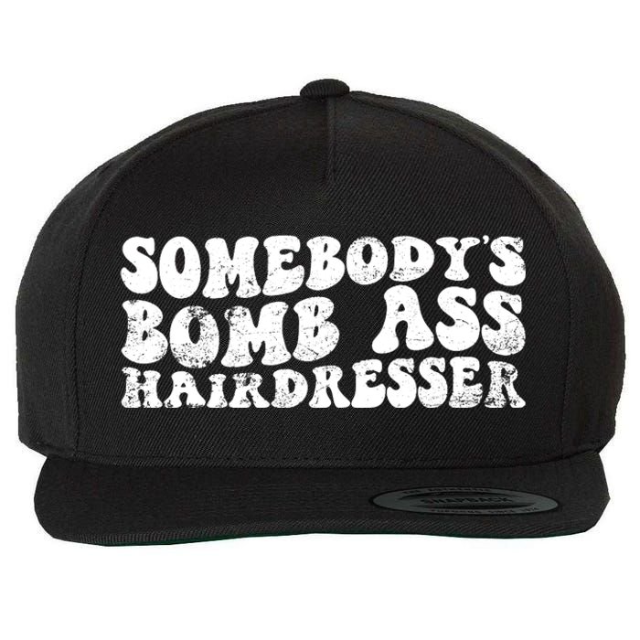 Vintage Somebody's Bomb Ass Hairdresser Premium Wool Snapback Cap