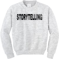 Vintage Storytelling Black Text Hobby Apparel Kids Sweatshirt