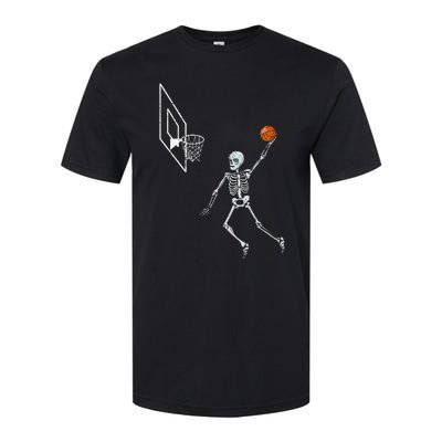 Vintage Skeleton Basketball Player Dunking Hoop Softstyle® CVC T-Shirt