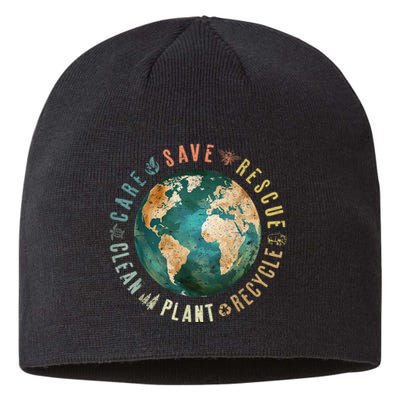 Vintage Save Bees Rescue Animals Recycle Plastic Earth Day Sustainable Beanie