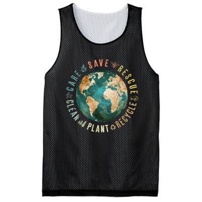 Vintage Save Bees Rescue Animals Recycle Plastic Earth Day Mesh Reversible Basketball Jersey Tank