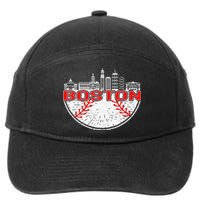 Vintage Style Boston Baseball Tee for Wo 7-Panel Snapback Hat