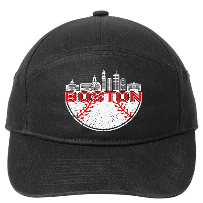 Vintage Style Boston Baseball Tee for Wo 7-Panel Snapback Hat