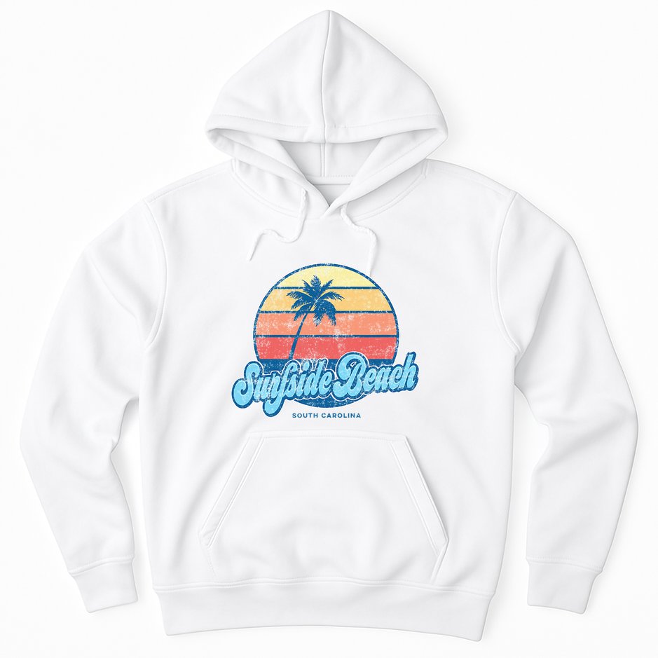 Vintage Surfside Beach South Carolina Sc Classic 70s Hoodie