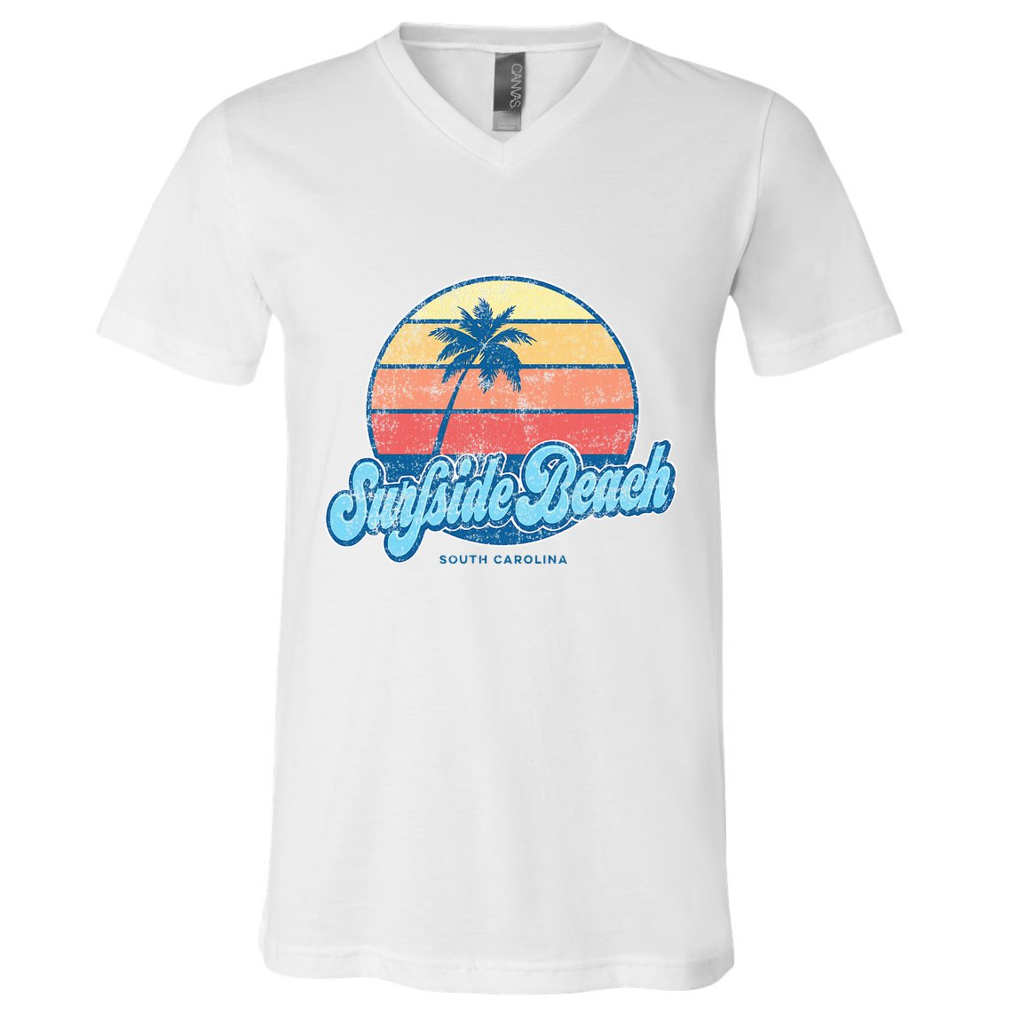 Vintage Surfside Beach South Carolina Sc Classic 70s V-Neck T-Shirt