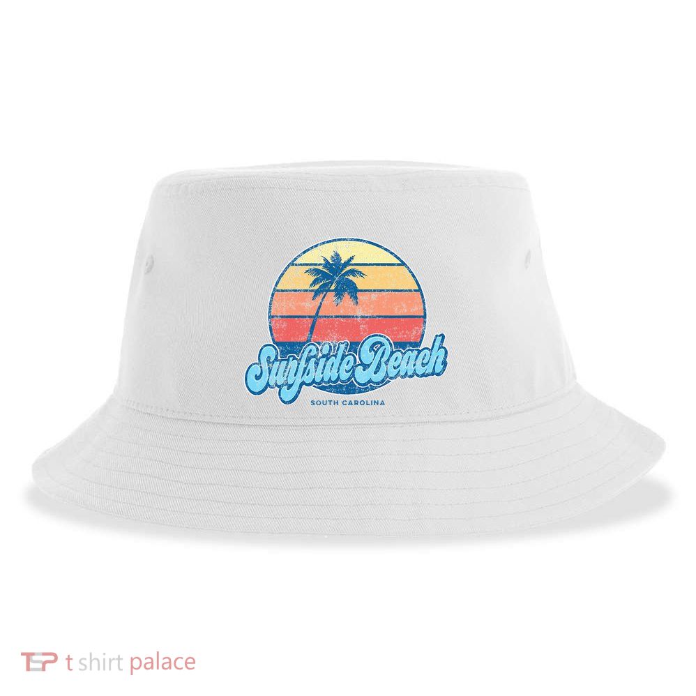 Vintage Surfside Beach South Carolina Sc Classic 70s Sustainable Bucket Hat