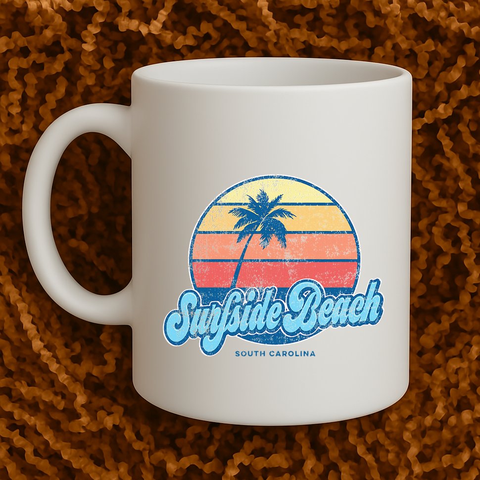 Vintage Surfside Beach South Carolina Sc Classic 70s Mug
