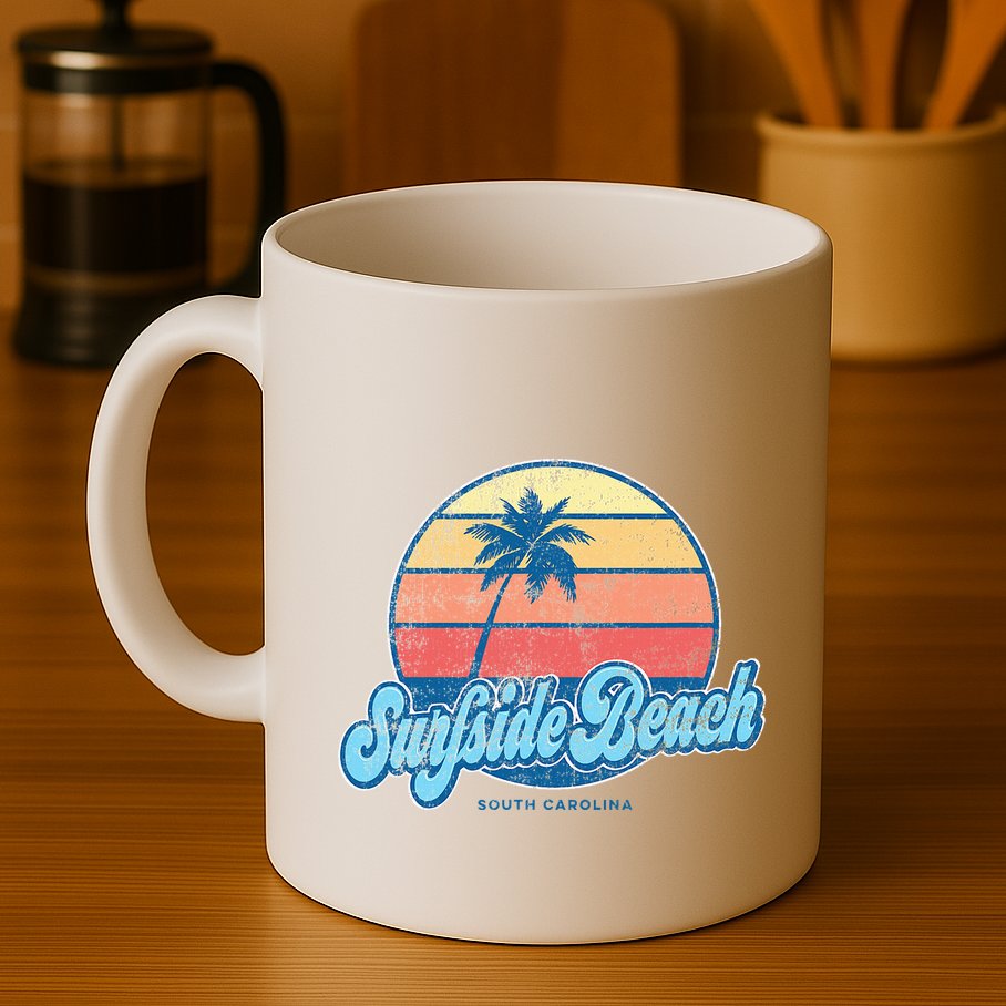Vintage Surfside Beach South Carolina Sc Classic 70s Mug
