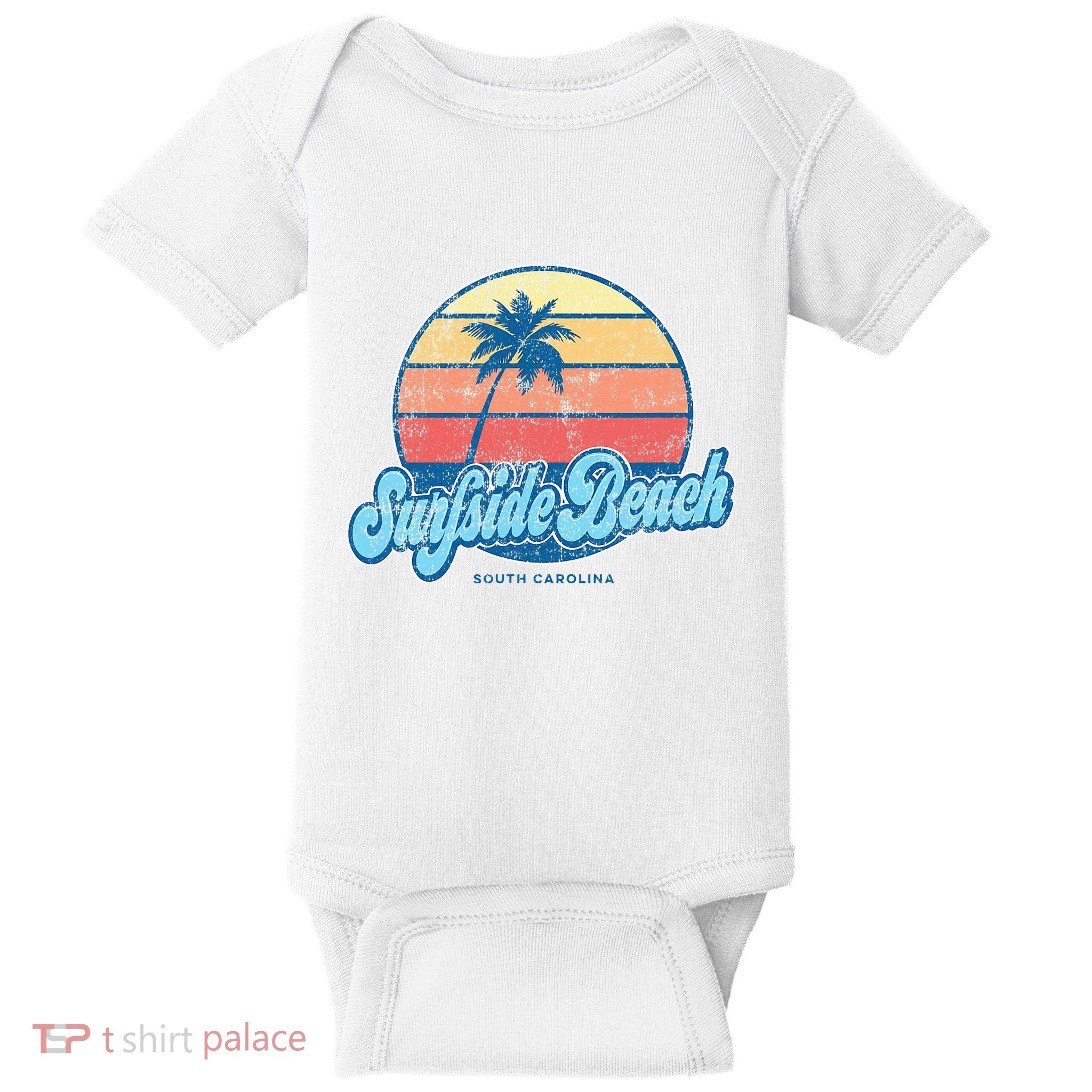 Vintage Surfside Beach South Carolina Sc Classic 70s Baby Bodysuit