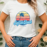 Vintage Surfside Beach South Carolina Sc Classic 70s Womens T-Shirt