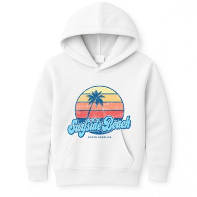 Vintage Surfside Beach South Carolina Sc Classic 70s Kids Hoodie