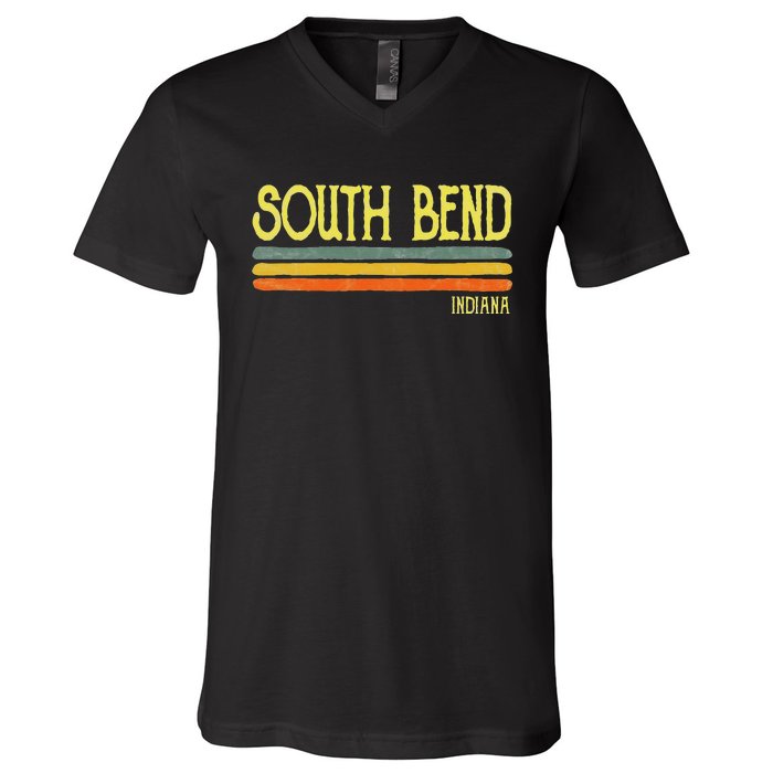 Vintage South Bend Indiana In Souvenir Gift V-Neck T-Shirt