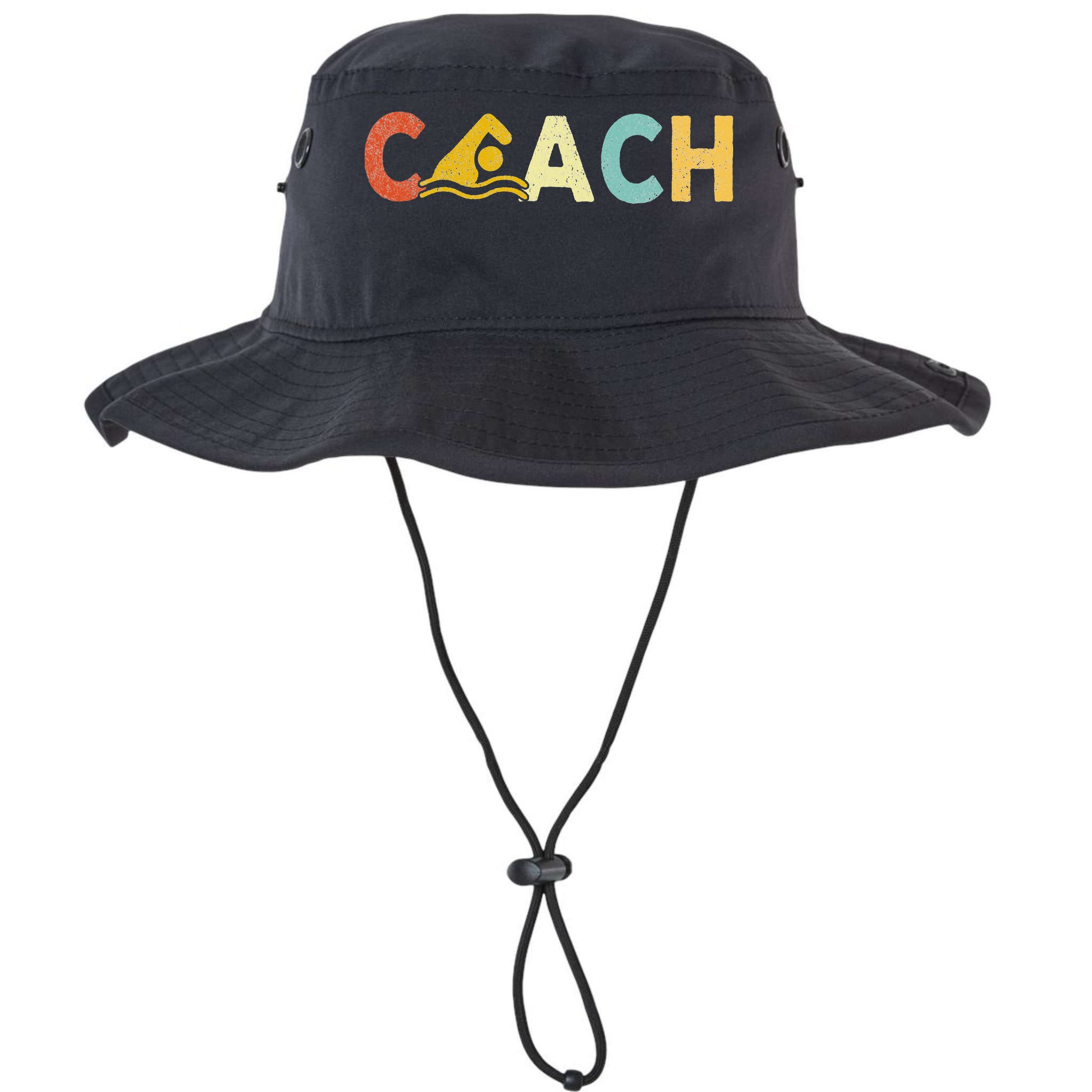 Vintage Swim Coach Swimming Coach Swim Teacher Swimmer Retro Bucket Hat